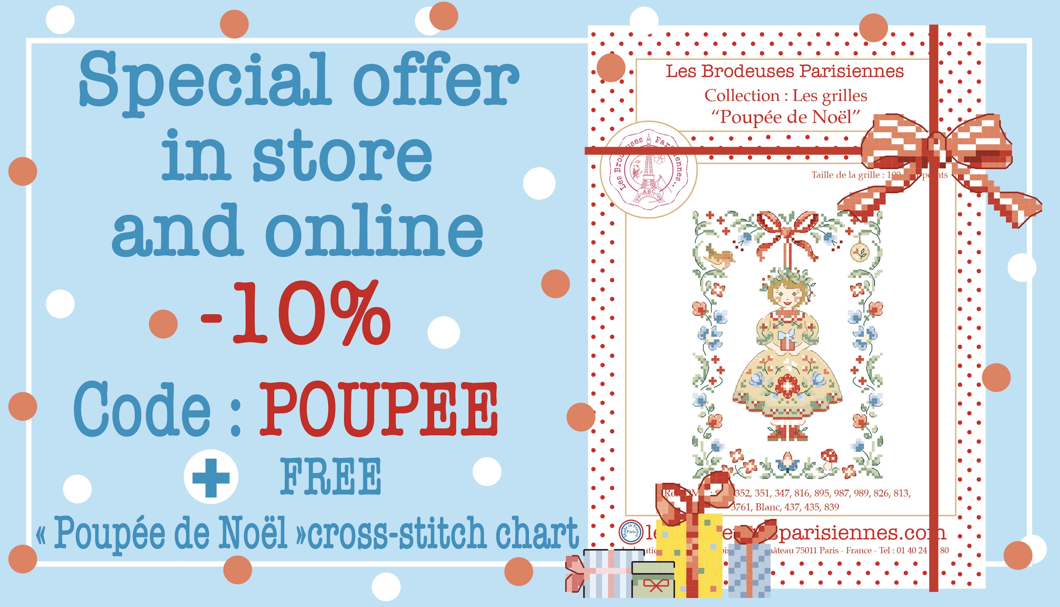 Website for cross-stitch designers, kits and embroidery materials